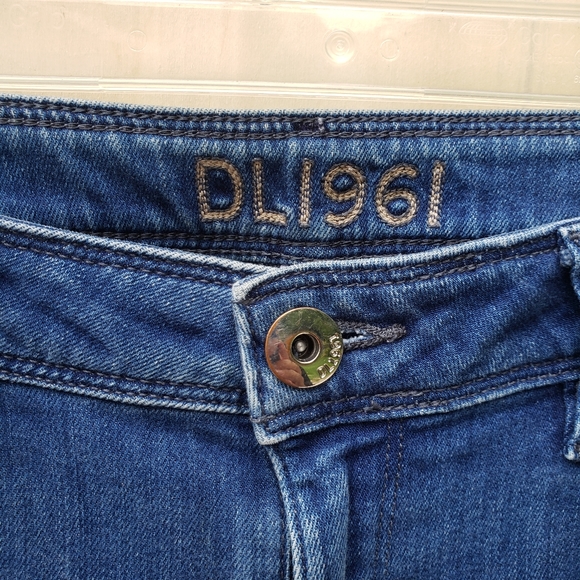 DL1961 Angle Mid Rise Skinny Ankle Frayed Edge Jeans - Size 29 - Picture 4 of 14